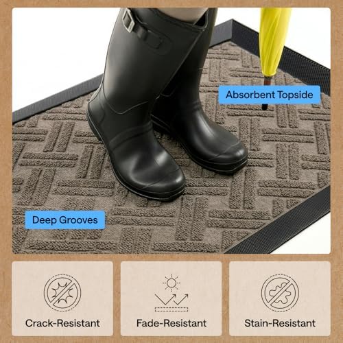 GORILLA GRIP WeatherMAX Door Mat, Indoor Outdoor - Image 6