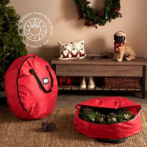 ZOBER 2 Pack Oxford Christmas Wreath Storage Container 30 Inch - Image 2