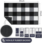REFETONE Buffalo Plaid Outdoor Rug 32" x 40" - Image 2
