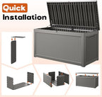 Outdoor Storage Box, Resin Deck Boxes Indoor and outdoor, Waterproof Storage - Image 6
