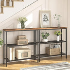 HOOBRO 29.5" Narrow Console Table, 3-Tier Entryway Table, Thin Sofa Table - Image 4