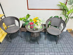 Plastic and Rubber Composite Interlocking Deck Tiles, 44 Pack, Dark Grey - Image 6