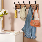 Kuhome Coat Rack Wall Mount Wooden Hat Rack - Image 6