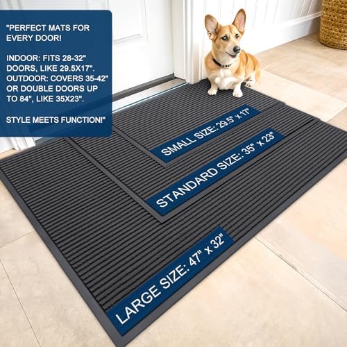 OLANLY 2-Pack Front Door Mats 71x23, Waterproof Heavy-Duty Doormats - Image 2