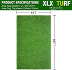 XLX TURF 6FT x 10FT Indoor Outdoor Fake Grass Rug, Artificial Turf Roll - Image 2