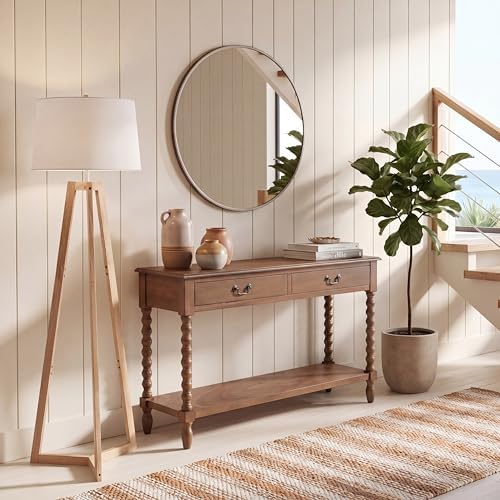 SAFAVIEH Athena 2-Drawer Wood Console Entryway Table, 35.5" Brown CNS5702C - Image 2