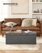 SONGMICS Ottoman Storage Bench, 35 Gal. Folding Chest, Holds 660 lb - Image 2