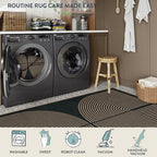 Lahome Modern Rainbow Easy Jute Carpet, Washable 5x7 Area Rugs - Image 5