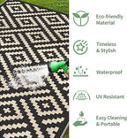GENIMO Outdoor Rug, Waterproof Plastic Rugs 10'x14' - Image 5
