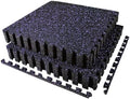 AIRHOP 0.56in Thick 48 Sq Ft Exercise Equipment Mats, 12 Tiles Upgraded Rubber by Airhop