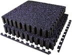 AIRHOP 0.56in Thick 48 Sq Ft Exercise Equipment Mats, 12 Tiles Upgraded Rubber by Airhop