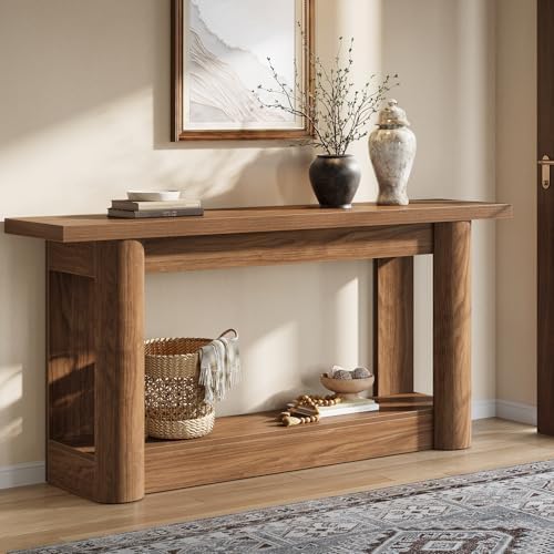Tribesigns 63" Farmhouse Console Table, Narrow Long Sofa Table Behind Couch by Tribesigns