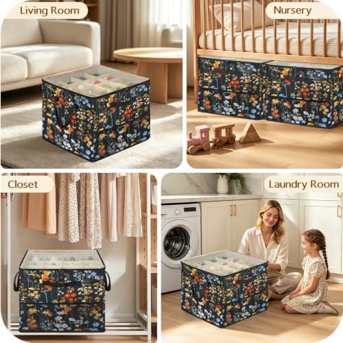 Rustic Floral Shoe Organizer for Closet - Image 7