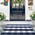OLANLY Fall Door Mat, Buffalo Plaid Rug by OLANLY
