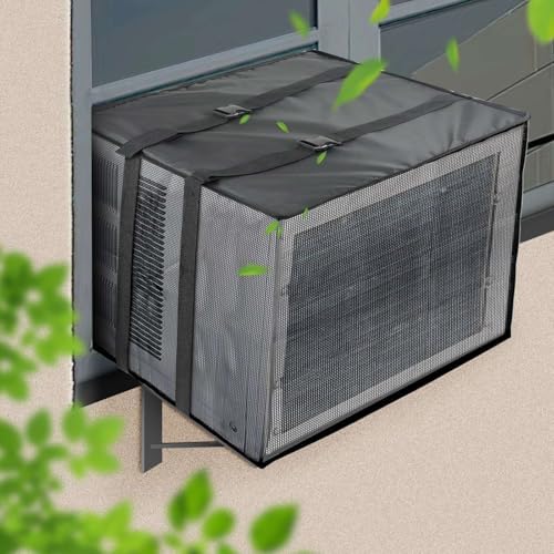 Demao Mesh Window AC Covers for Outside, Air Conditioner Cover for Outside Wall by Demao