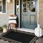 Scalloped Easy Jute 3x5 Front Door Mat, Washable Rugs - Image 3