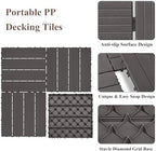 Skypatio 22 PCS Plastic Interlocking Deck Tiles, All-Weather Outdoor Patio - Image 5