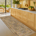 Brown 2'6" x 8' Runners for Hallways Non Slip, Long Rug Runner for Kitchen by HazoHaus