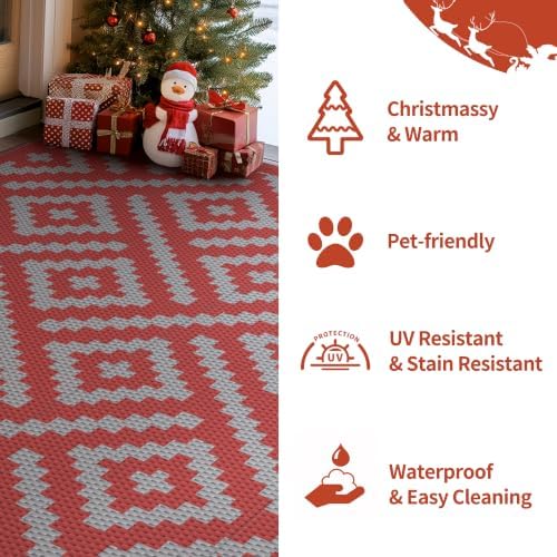 GENIMO Outdoor Rug, Waterproof Plastic Rugs - Image 6