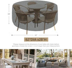 SheeChung Patio Furniture Cover Waterproof, Round Table Cover - Image 2