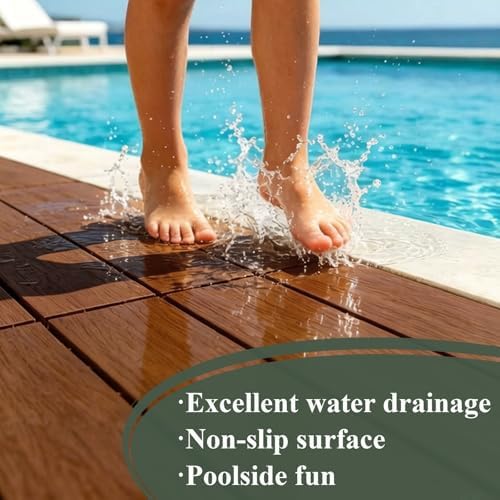 Plastic Interlocking Deck Tiles, Outdoor Patio Flooring 22 sq ft - Image 5