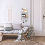 Wood Mail Organizer Wall Mount, Mail and Key Holder - Image 5