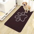 OLANLY Dog Door Mat for Muddy Paws 44x24, Paw Print Design Chenille Mud Mat by OLANLY