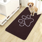 OLANLY Dog Door Mat for Muddy Paws 44x24, Paw Print Design Chenille Mud Mat by OLANLY