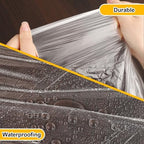 ZENOWICK 30 Pack Plastic Drop Cloth, 9x12 Ft Plastic Sheeting - Image 3