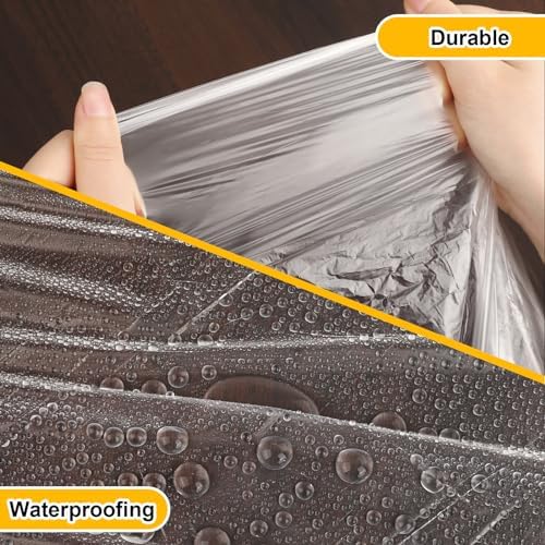ZENOWICK 30 Pack Plastic Drop Cloth, 9x12 Ft Plastic Sheeting - Image 3