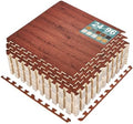 Sorbus Interlocking Wood Grain Foam Floor Tiles by Sorbus