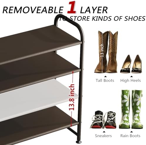 INGIORDAR 4 Tier Long Shoe Rack Organizer - Image 5
