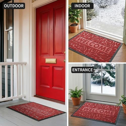Yimobra Large Welcome Mat 36x24, Waterproof Non-Slip Outdoor Mats - Image 4