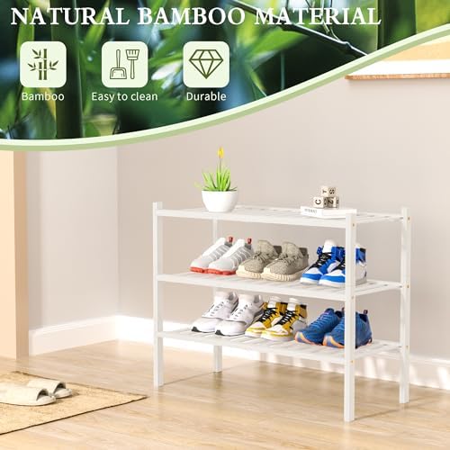 ROMGUAR CRAFT 3 Tier Bamboo Shoe Rack - Image 6