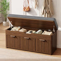 43.5" W Shoe Bench with Storage, Lift Top Entryway Bench by LOOMORA