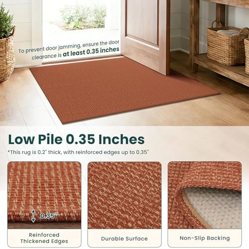KOZYFLY Orange 2.5'x14' Runners Rugs - Image 4