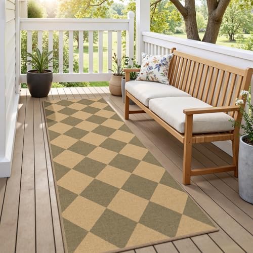 Lessymo Checkered Runner Rug 2x6 - Image 6