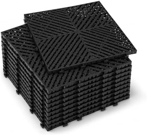 30-Pack 15.75" x 15.75" Interlocking Garage Floor Tiles, Heavy Duty Non-Slip by FEIOOD