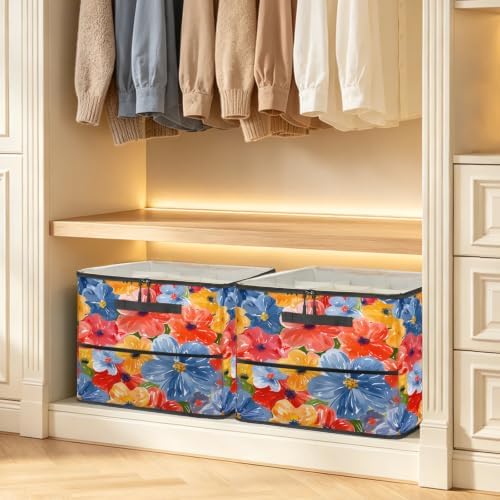 Colorful Watercolor Floral Shoe Organizer - Image 6