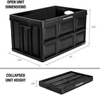 CleverMade Collapsible Storage Bins, 46L 1 Pack, 75 lb Stackable - Image 3