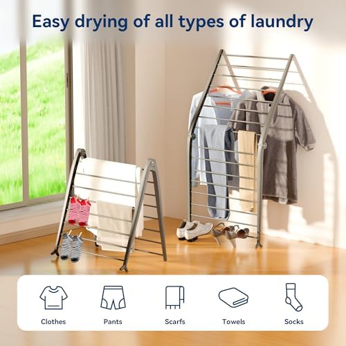 Whitmor Spacemaker Folding Drying Rack, Indoor Clothes Organizer - Image 3