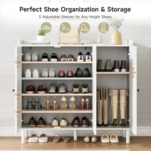 ONBRILL Shoe Cabinet with 3 Doors & Adjustable Shelves - Image 3