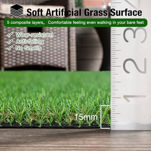 XLX TURF 5FT x 8FT Artificial Grass Rug - Image 4
