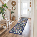 2x6 Hallway Floral Rug Runner: Washable Non Slip Low Pile Area Rug - Image 3