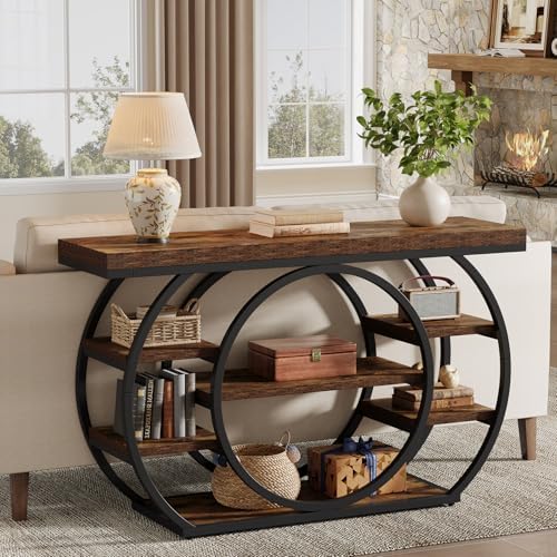 Tribesigns 47" Console Table for Living Room, 5-Tier Industrial Entryway Table - Image 4