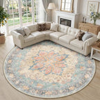RELEANY Washable Area Rug, Round 10ft by RELEANY
