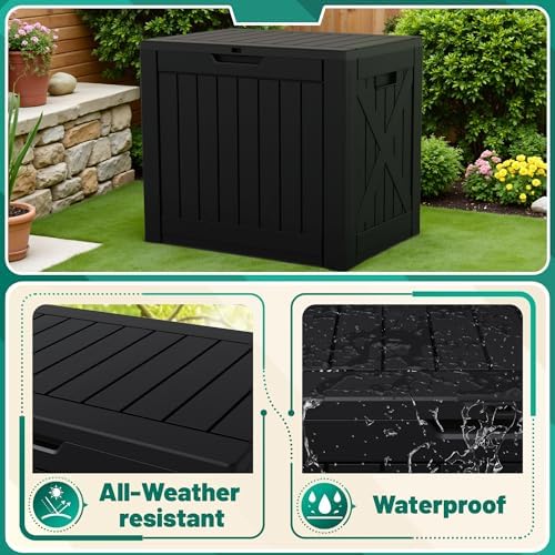 Devoko 40 Gallon Deck Box Lockable Outdoor Storage Box Waterproof - Image 3
