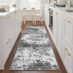Grey 2x5 Washable Entryway Runner Rug Non Slip - Image 2