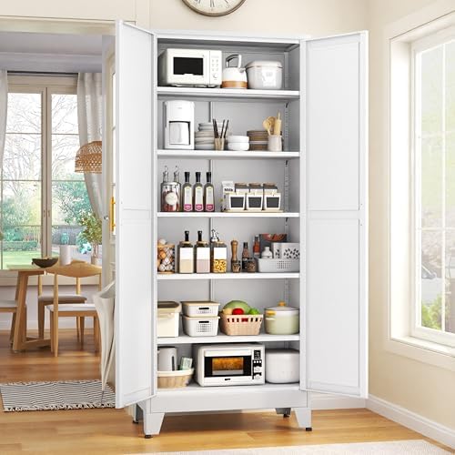 GAIOUS 75.2" Tall Pantry Cabinet, Kitchen Pantry Storage Cabinet by GAIOUS