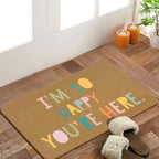 Boho Classroom Coir Door Mats Outdoor, Everyone is Welcome Here Rainbow Front - Image 2